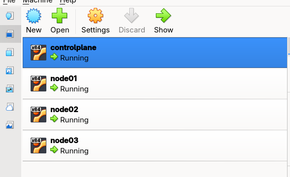 Oracle VirtualBox to run all the virtual machines for the Kubernetes cluster 